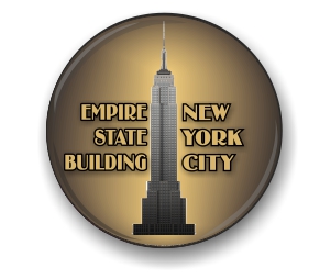 nyc empire state building large badge
